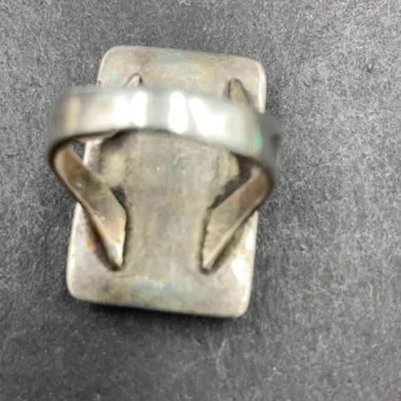 Vintage Chrysocolla Native American Sterling Ring Unisex - Picture 6 of 6